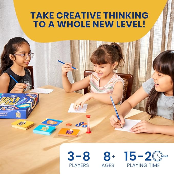 Board Game - Fletter Quick Draw, Fast-paced Drawing Game, Fun for Kids, Teens & Adults, Boosts Creativity & Quick Thinking, Perfect for Family Gamenight, Gifts for Kids Ages 8, 9, 10 & Up