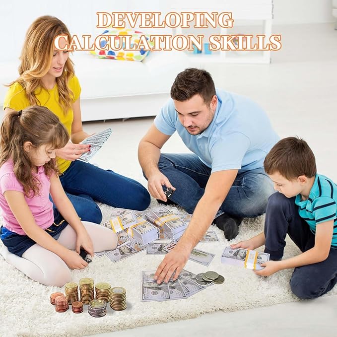 210 PCS Copy Prop Toys Set for Kids Pretend Play - Number Learning Play Props for Teaching, Prop for Board Game, Moive, Magic, Party Develop Early Math Skills