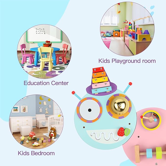 Activity Wall Busy Board: Montessori Sensory Wall Panles Caterpillar Learning Activity Panels (Caterpillar A)