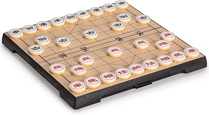 12.2 inch Magnetic Chinese Chess Set Xiangqi Portable Travel Board Game Traditional Classic Educational Strategy Games Travel Folding Board Set
