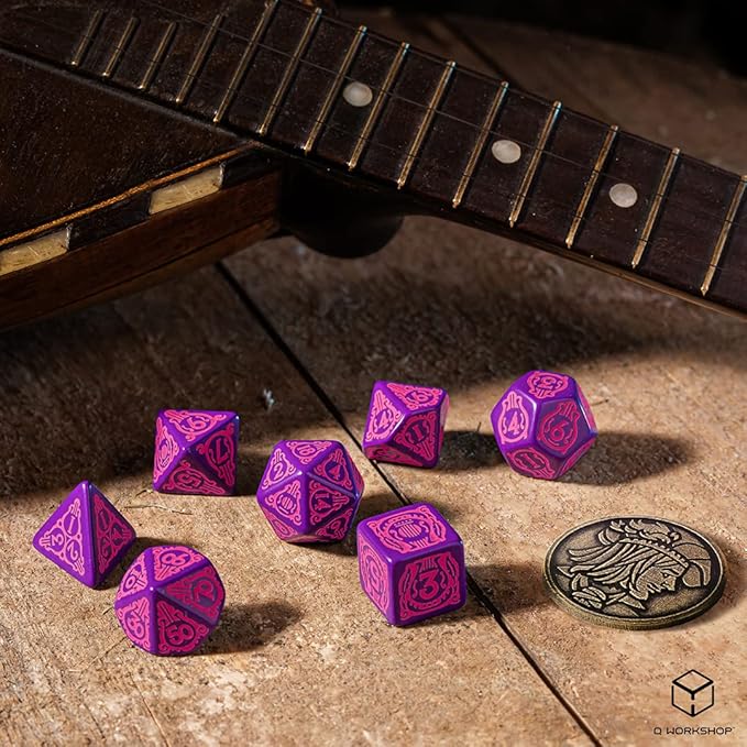 Q-Workshop Witcher Dice Set. Dandelion - Q-Workshop Conqueror of Hearts