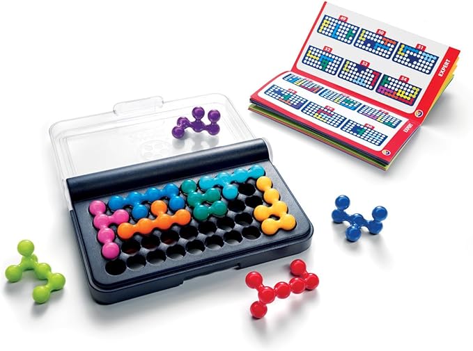 SmartGames IQ Fit - a fun 3D travel game for ages 6-adult featuring 120 challenges