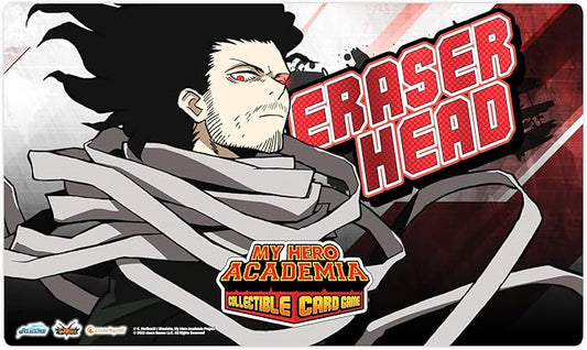 Asmodee Jasco My Hero Academia Collectible Card Game Series 3 Eraser Head PLAYMAT | 18" by 24" Rubber Game Mat | Ages 14+ | 20-30 Minutes | Made by Jasco Games