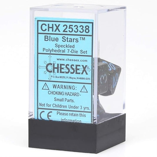 Chessex CHX25338 Dice-Speckled Blue Stars Set