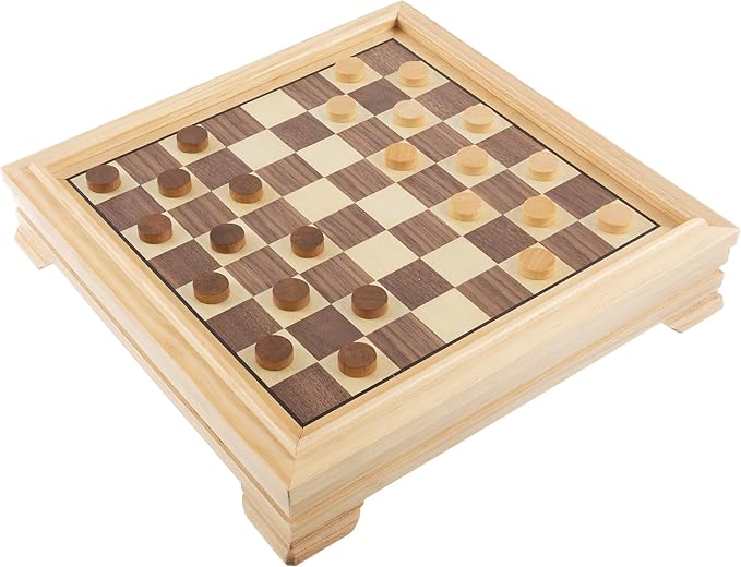 Board Game Set - Deluxe 7-in-1 Classic Board Games for All Ages - Wood Game Center with Storage - Chess, Backgammon, Dominos, Checkers, Dice Set, Cribbage Board, and Playing Cards by Trademark Games