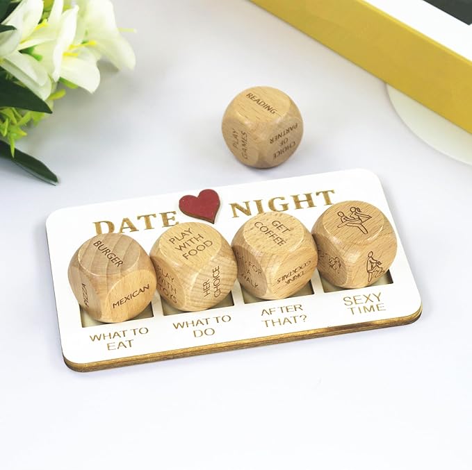 Couples Games Gifts for Men Women, Date Night Dice Ideas, Couple Toys Games, Anniversary Birthday Engagement Valentine's Day Gifts for Boyfriend Girlfriend Husband Wife Groom Bride Him Her