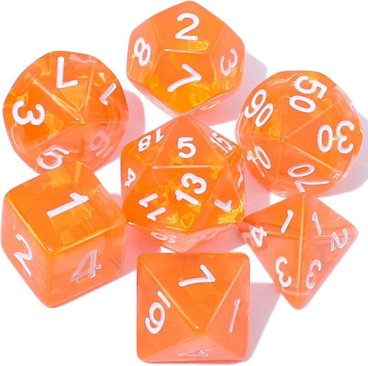 CiaraQ DND Polyhedral Dice Set with a Black Dice Bag for D&D RPG MTG Role Playing Table Games