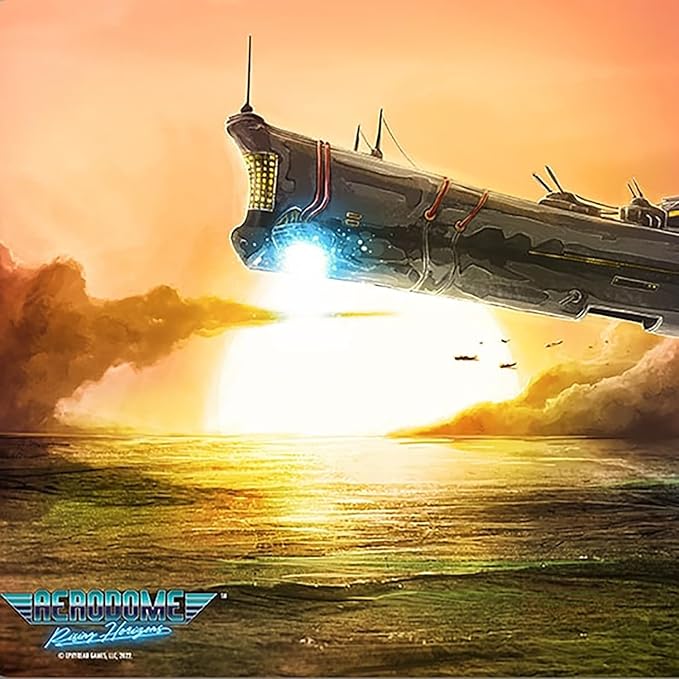 Aerodome: Game Mat - Skies of Azure - 14 x 24 Neoprene Mat, Scenic Image, Tactical Aerial Combat Card Game Accessory