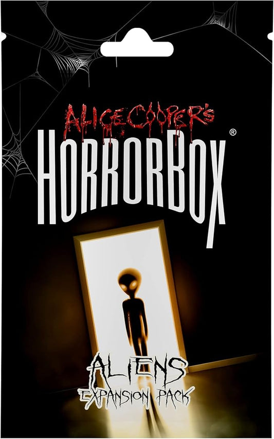 FITZ Alice Cooper's HorrorBox: Aliens Expansion Pack - Fitz Games, 40 Cards, A Haunted Party Game, Card Game of Spooky Questions Answers & Dares, for 4-10 Thrill Seekers Ages 14+