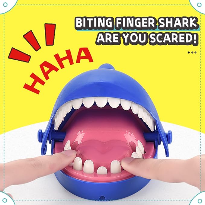 LanMa Shark Dentist Teeth Game for Kids Shark Finger Biting Game Toy, Fun Travel Size Shark Teeth Game