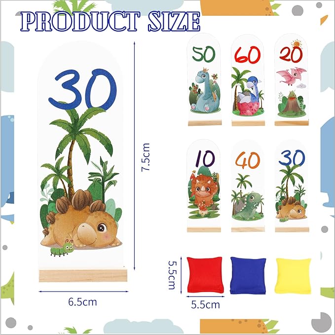 Bean Bags Kids Throwing Game Toss Game for Kids with 6 Wooden Scores Boards and 3 Bean Bags for Toddler Children Outdoor Garden Party Carnival Sports Day Toys