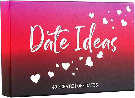 40 Adventure & Naughty Date Ideas for Him or Her, Fun Scratch Off Date Night Ideas for Boyfriend and Girlfriend, Romantic for Men Women Wife or Husband, Stocking Stuffers