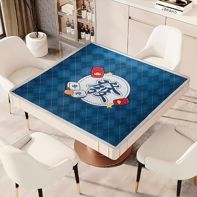 Mahjong Mat, 31.5*31.5 Inch Mahjong Mat for Table, Portable and Foldable Game Mat, Suitable for Mahjong, Poker, Card Games, Board Games, Dominoes. Mahjong Accessories and Gift for Mahjong Enthusiasts