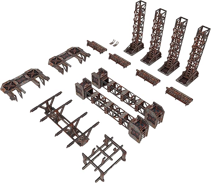 Sci-Fi Terrain: MagLev Depot v2, Abandoned Theme, Sturdy, Affordable, Great-Looking Full-Color Terrain, Quick and Easy to Assemble, Virtually Limitless Setups