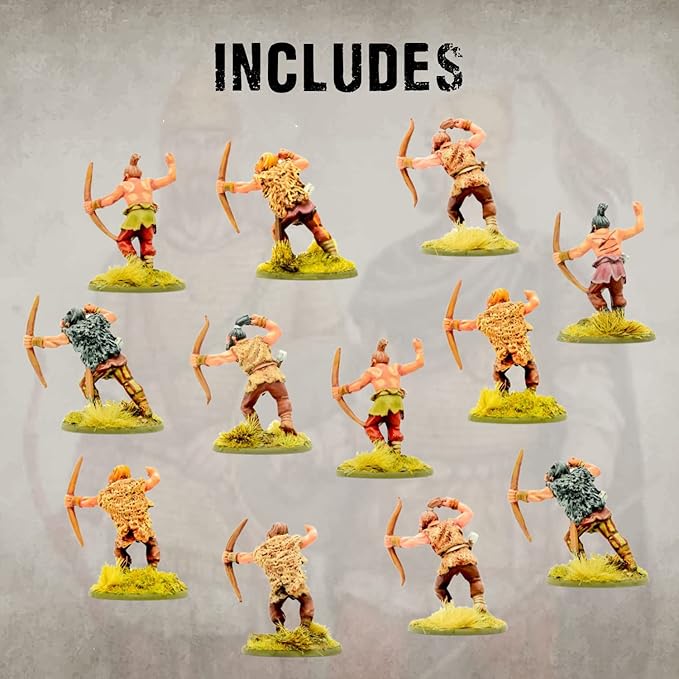 Wargames Delivered SPQR - Germania - Tribesmen Archers - Cavalry. 28mm Base, Roman and Greek Military Legion Miniatures for Miniature War Games, and Roman War Games by Warlord Games