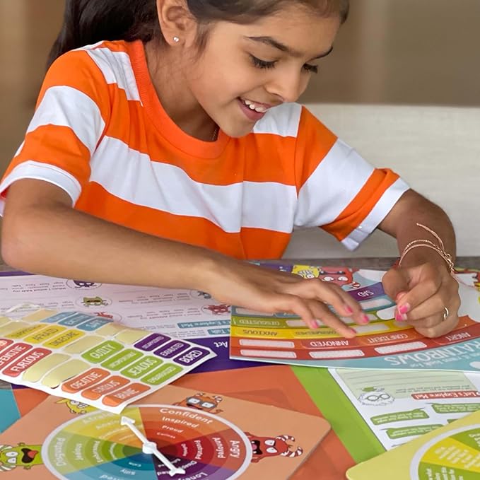 Open The Joy's Learning Emotions Toolkit: Explore Emotions with a Unique and Engaging Sticker Game for Children - Ages 5 Years & up
