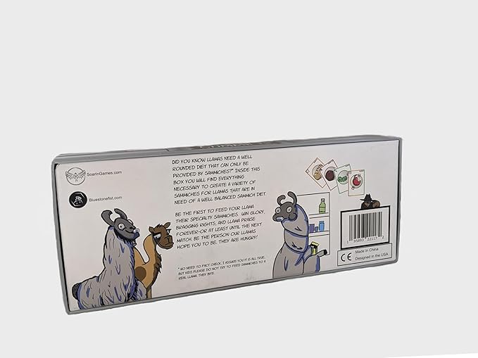 Sammich| A Llama Feeding Card Game for The Whole Family, Brown