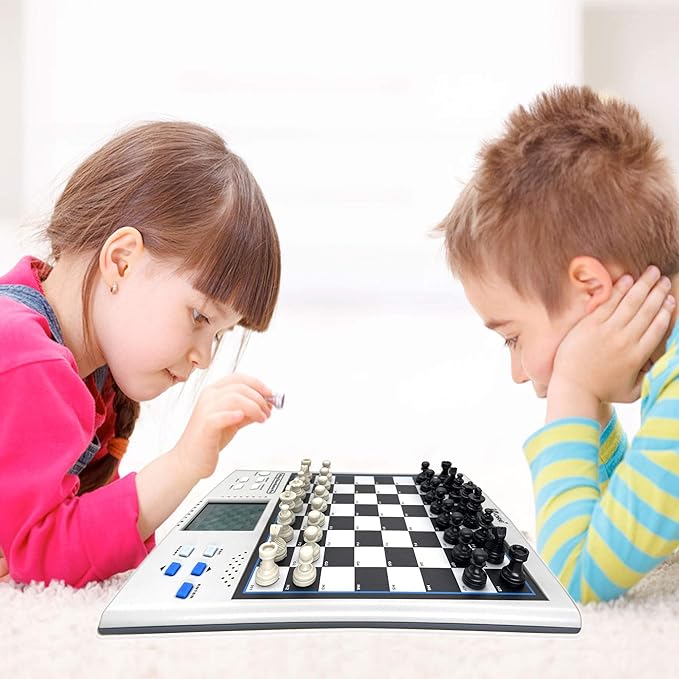 iCore Electronic Chess Set - Brain ADHD Power Training with Talking Tutor and Challenging Games - Perfect for Kids and Family Fun