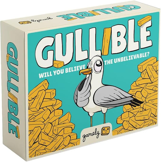Gullible: The Hilarious Team Game of Creativity, Bluffing and Astonishing Facts. Will You Fool Your Family and Friends or Believe The Unbelievable? (Gullible - Same Game, Smaller Box)