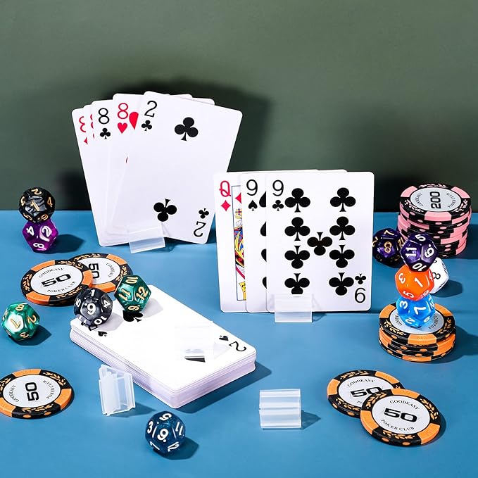Maitys 24 Pcs Plastic Game Piece Card Stands Holder Plastic Board Pieces Markers DIY Playing for Board Game Party Favor(Transparent)
