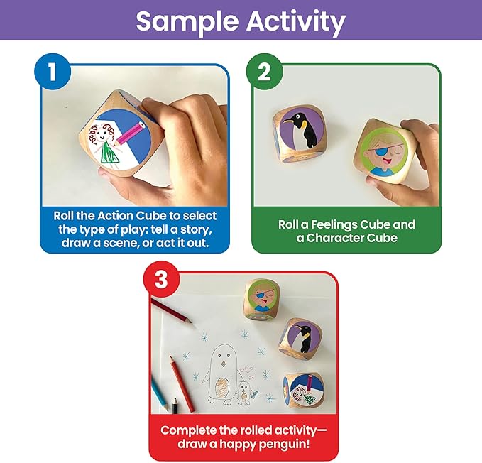 hand2mind Rolling for Feelings Dice Game, Therapy Games, Play Therapy Toys, Social Emotional Learning, Emotional Regulation for Kids, Social Skills Activities for Kids, School Counselor Supplies