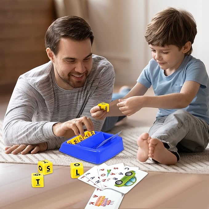 Fenikso Matching Letter Game, Alphabet Spelling & Reading Words, Objects & Color Recognition, Early Learning Educational Toy for Preschool & Kindergarten Kids Over 3-8 Years Old, Best Gifts