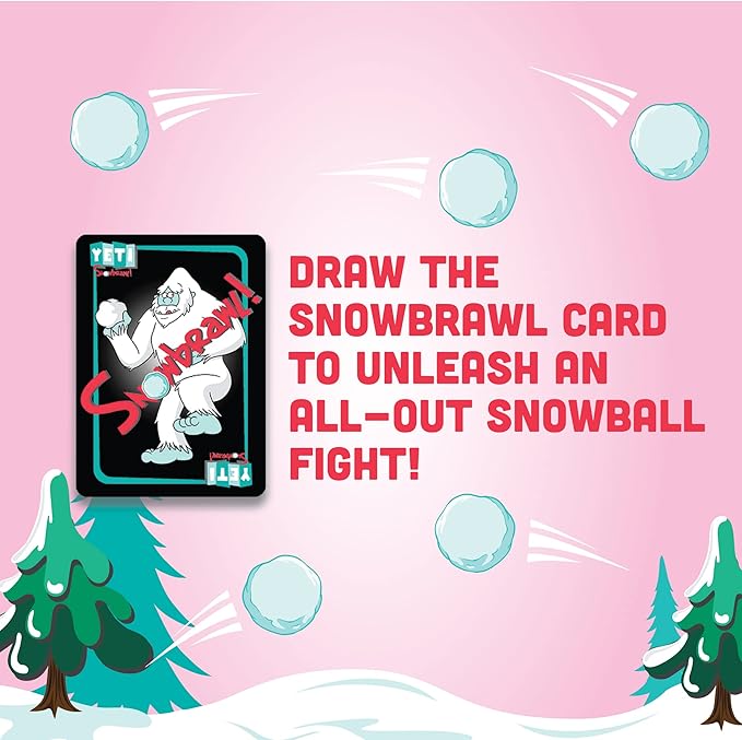 Big Discoveries Yeti Snowbrawl - A Snowball Stacking Brawl Card Game | Includes 40 Snow Balls - Fun Board Game for Kids, Teens, Adults