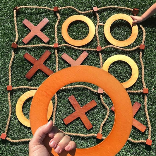 SWOOC Games - Giant Tic Tac Toe Game Outdoor (All Weather) | 3ft x 3ft | Instant Setup, No Assembly | Giant Outdoor Games for Adults and Family | Outside Toys | Large Lawn & Backyard Fun | Yard Game