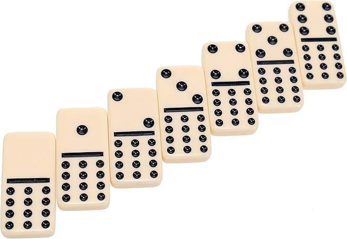 WE Games Double Twelve Dominoes Set - 91 Dominoes in Retro Travel Case - Ideal for Family Games - Perfect for Game Night