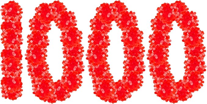 Regal Bingo Plastic Bingo Chips 1000 Pcs - Clear Transparent Counters Game Chips Set for Board Game - Fun Family Bingo Night - 3/4 Inch Red Color