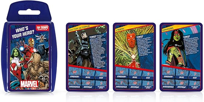 Top Trumps Marvel Universe Specials Card Game, Play with Heroes from Guardians of The Galaxy, The Avengers, and Villains Like Thanos and Carnage, Gift and Toy for Boys and Girls Aged 6 Plus