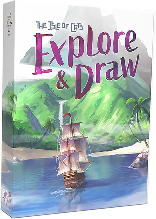 | The Isle of Cats: Explore & Draw - Boardgame, Ages 10+, 1-6 Players, 30-45 Min