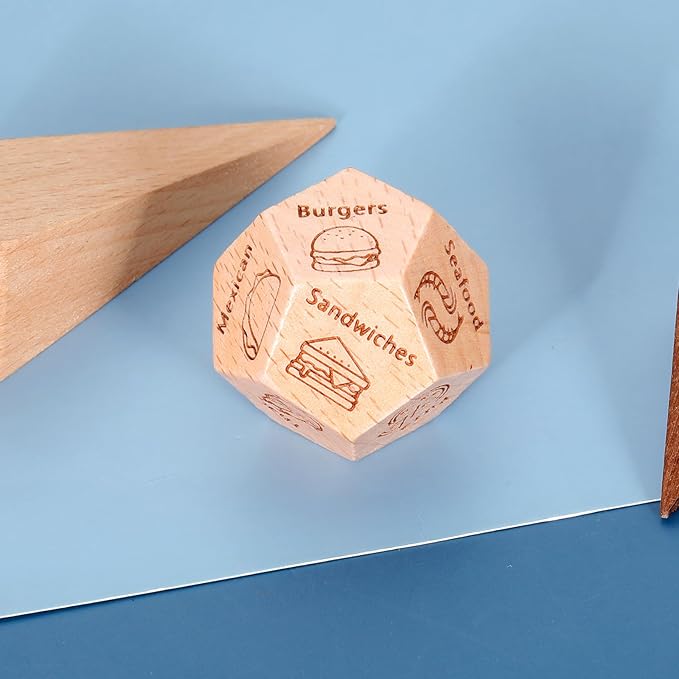Wood Food Decision Anniversary Christmas Date Night Gifts for Couples Husband Wife Boyfriend Girlfriend Valentines Day Gifts for Him Her Wedding Birthday Gift 5th Wood Anniversary for Him Her