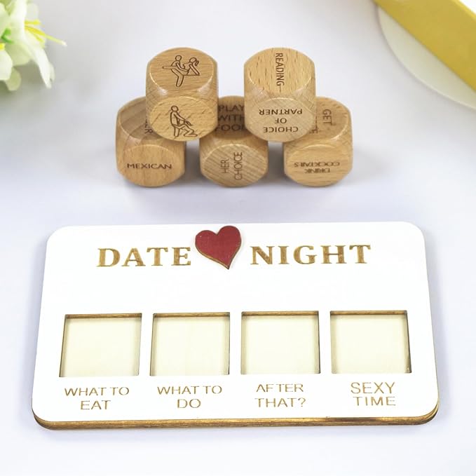 Couples Games Gifts for Men Women, Date Night Dice Ideas, Couple Toys Games, Anniversary Birthday Engagement Valentine's Day Gifts for Boyfriend Girlfriend Husband Wife Groom Bride Him Her