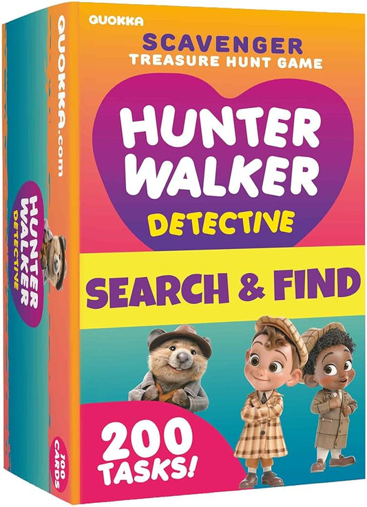 QUOKKA Scavenger Hunt for Kids Ages 4-8 - 200 New Indoor Outdoor Activities for Kids Ages 6-8 - Camping Backyard Outdoor Games for 3-6 Year Olds - Pocket Travel Toys for Boys Girls and Family