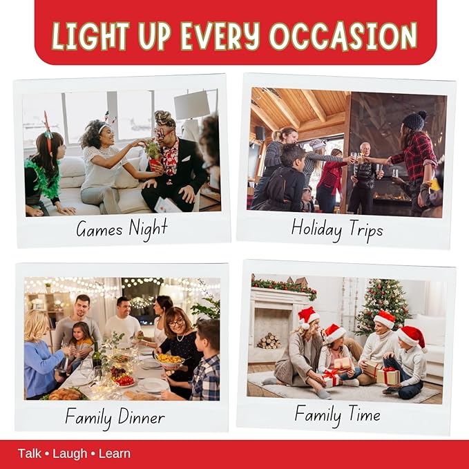 WORD TEASERS Santa's Secrets - Family Trivia Game with Holiday Conversation Cards & Party Game - 150 Trivia Cards