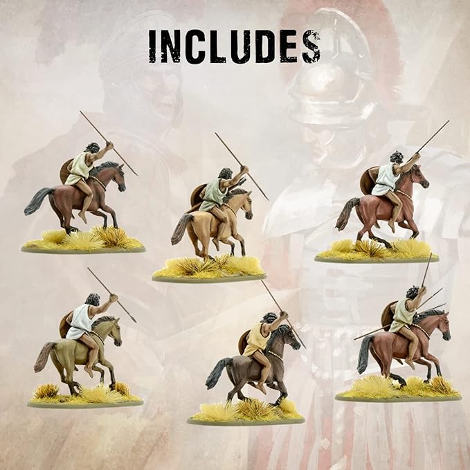 Wargames Delivered SPQR - Mercenaries - Numidian Cavalry. 28mm Miniatures Base, Roman and Greek Military Legion Miniatures for Wargames, and Roman War Games by Warlord Games