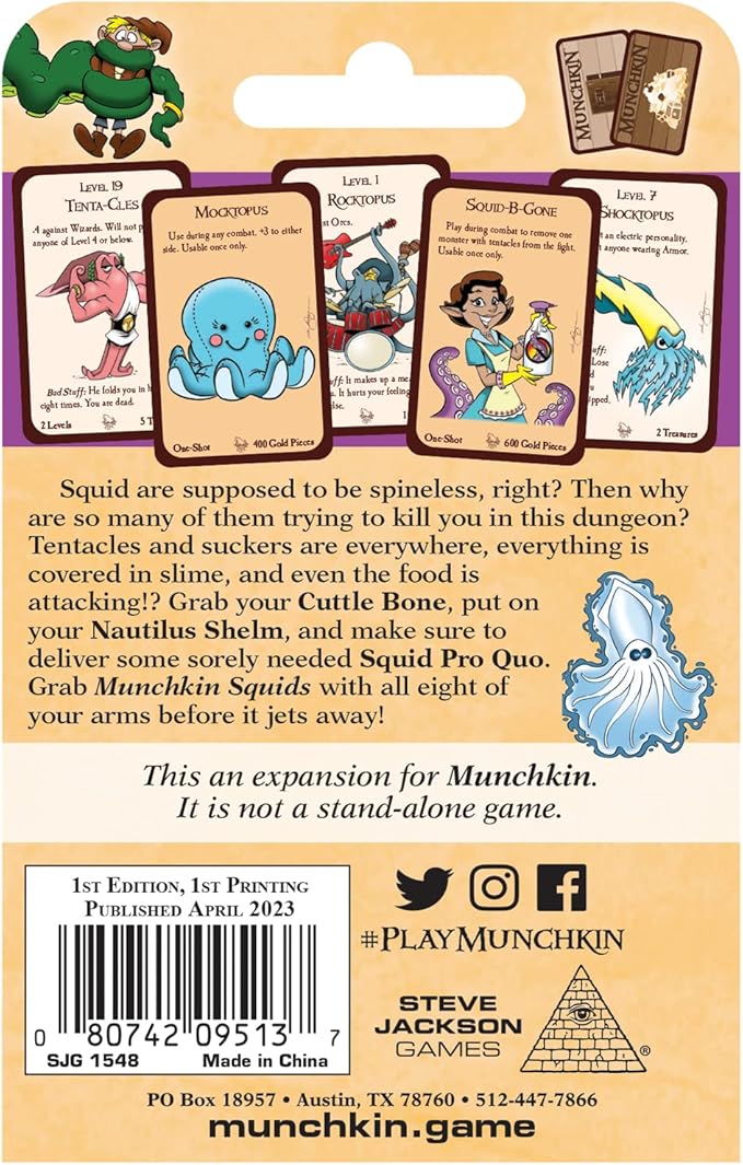 Munchkin Squids Board Game