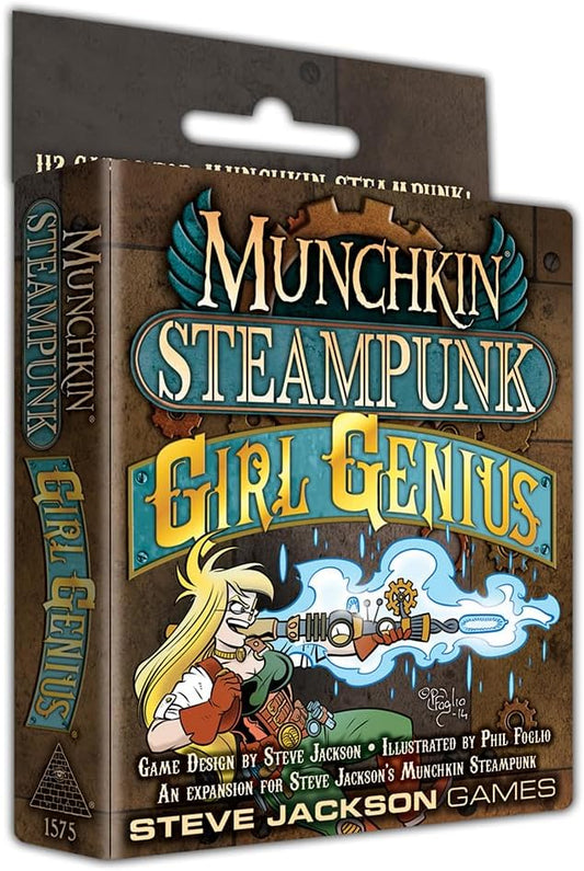 Steve Jackson Games Munchkin Steampunk: Girl Genius Card Game (Expansion) | 112-Card Expansion | Adults, Kids, & Family Game | Fantasy Adventure RPG | Ages 10+ | 3-6 Players | Avg Play Time 120 Min
