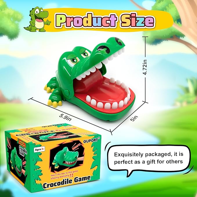 Upgraded Crocodile Teeth Dentist Game For Kids, Alligator Push Teeth Down, Funny Board Game