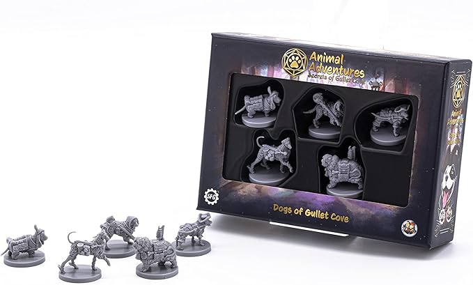 Steamforged Games Animal Adventures: Secrets of Gullet Cove - Dogs Roleplaying Miniatures 5E Compatible