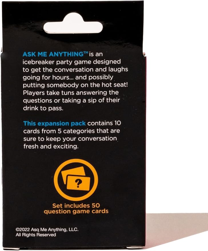 ASKMEANYTHING AMA, Card Game Expansion Pack, Original Expansion Pack, Black, 50 Cards