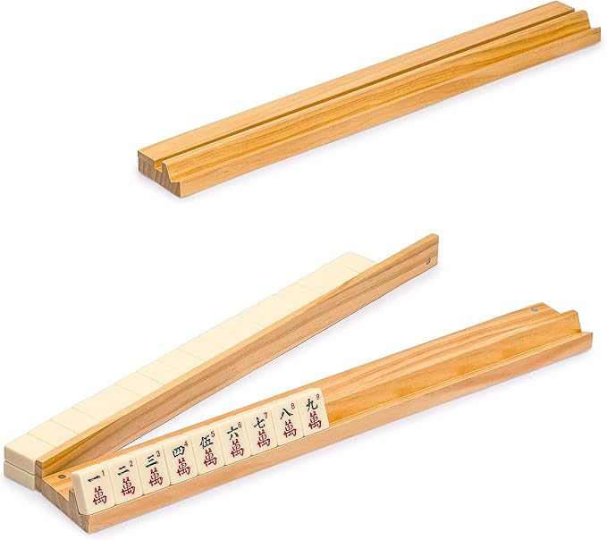 Yellow Mountain Imports American Mahjong Set, Heather with Soft Case - All-in-One Racks with Pushers, Scoring Coins, Dice, and Wind Indicator