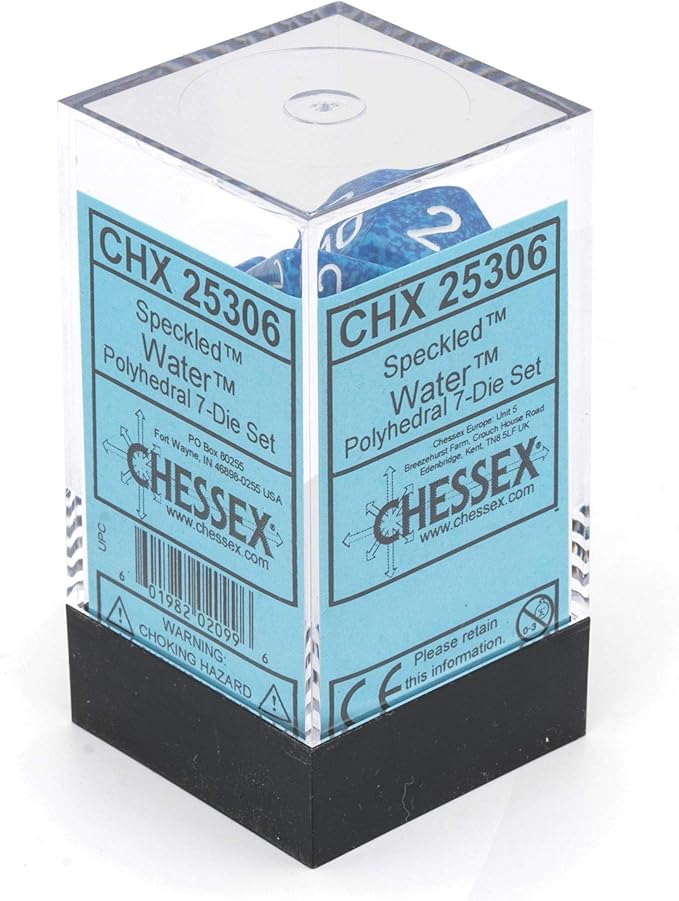 Chessex CHX25306 Dice-Speckled Water Set