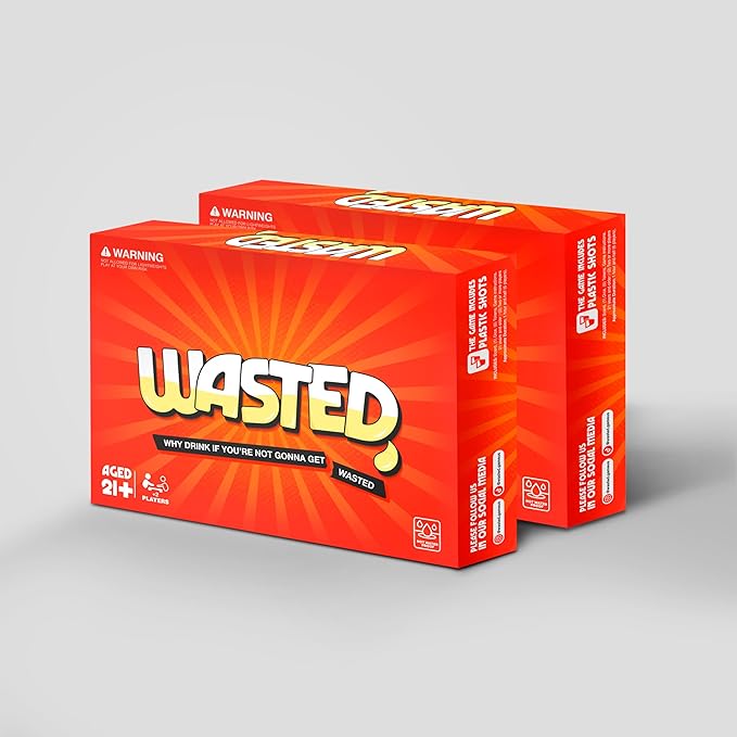 Wasted: A Drinking Game with 100+ Spicy & Friendly Challenges for Every Party Enviroment - College & Adult Drinking Game for Game Nights