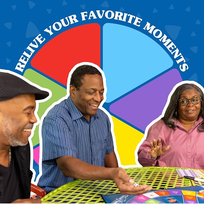 Joy for All Trivial Pursuit Generations - Trivia for Seniors - Cognitive Thinking Game - Big Easy to Read Cards for Low Vision - Fill-in-the-Blank Trivia Cards - Memory Board Game Activity for Elderly