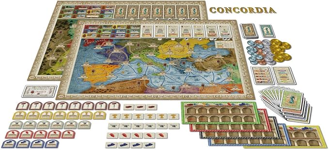 Rio Grande Games: Concordia, Historical Strategy Board Game, Average Play Time 90 Minutes, 2 to 5 Players, for Ages 14 and up