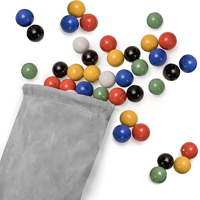 SKEMIX 30 new Solid Color Replacement Marbles Wahoo Aggravation Board game GLASS Wa Hoo