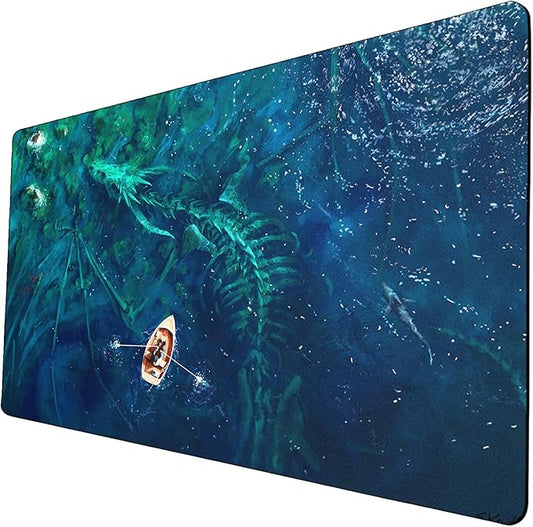 MTG Playmat, Game Play Mat for MTG TCG 24 x 14 inches Trading Card Inked Game Playmats with Storage Bag Smooth Rubber Surface Battle Game