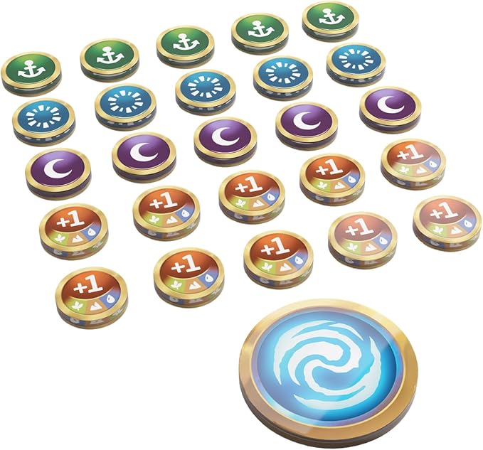 Gamegenic Altered Premium Markers - Officially Licensed, 26-Piece Acrylic Game Tokens for TCG, Vibrant Designs, Includes First Player, Anchored, Fleeting, Asleep & Double-Sided Boost Markers